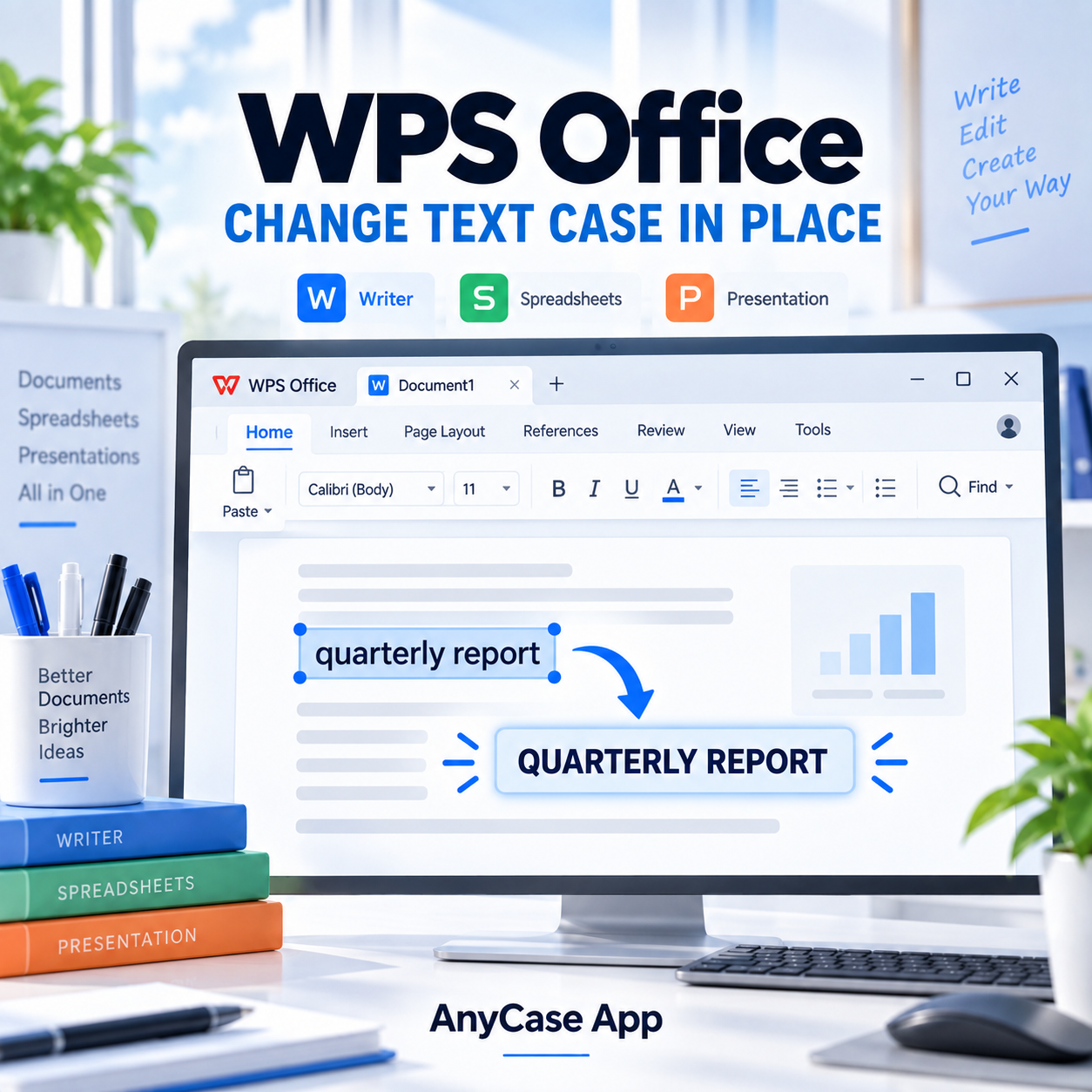 How to change the case of text in WPS Office