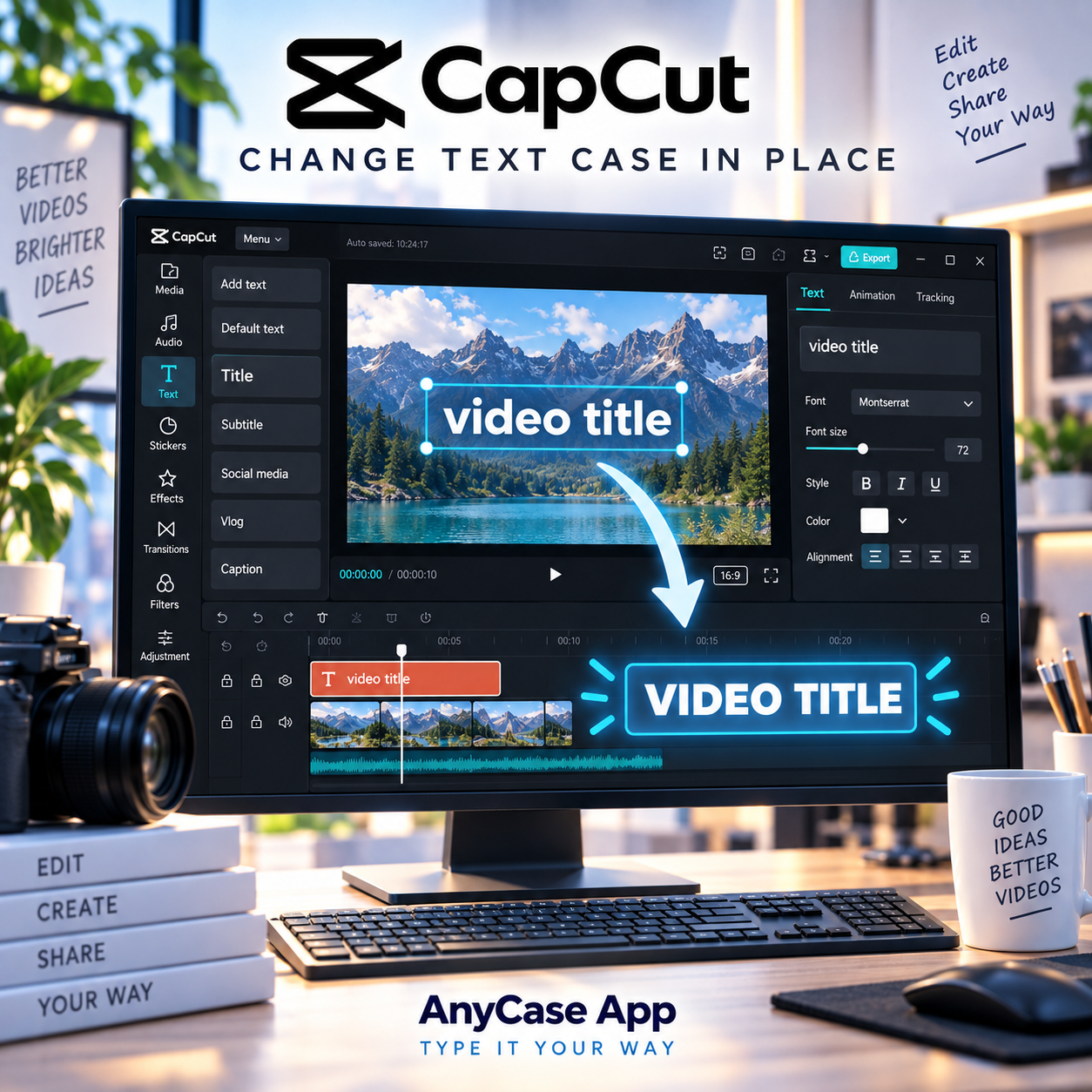 How to change capitalization in CapCut