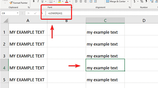 how to change case in excel