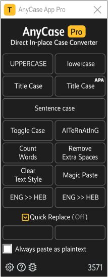 AnyCase Pro Interface